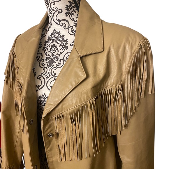 Vintage Fringe Genuine Leather Jacket Size Small - Picture 3 of 4